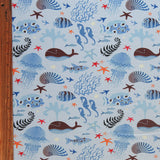 Swim Knit Polyester Spandex Ocean Scene 4-Way Stretch