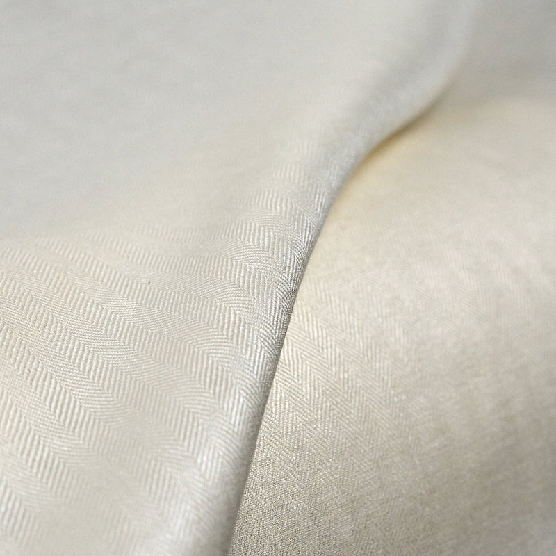 1 Yard Off White Midweight Linen Herringbone Durable Sewing Craft Fabric 59" Width