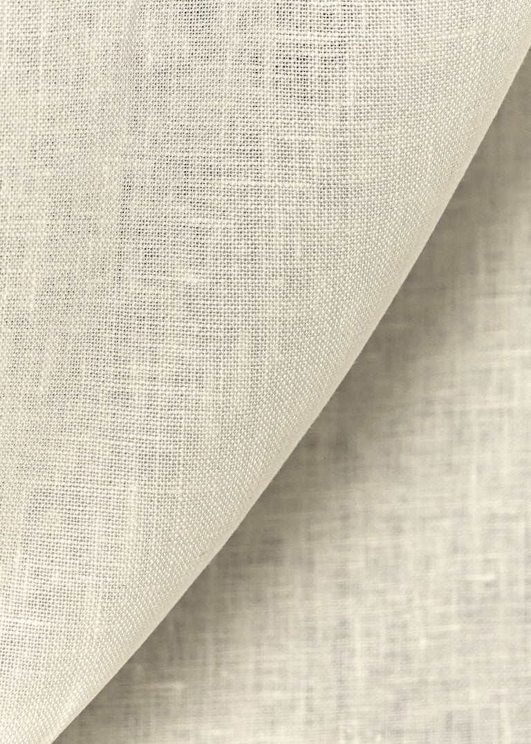 1 Yard Off White Pure Linen Fabric 7 oz Flat Weave 58 Inches Wide Midweight PFD