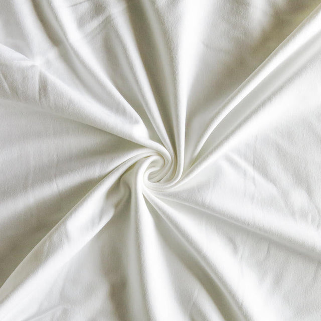 Cotton Lycra Jersey Knit Fabric Off White