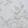 1 Yard Tulle Lace Fabric Embroidered Applique 3D Floral Pattern Delicate Look 52" Wide