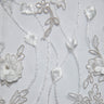 1 Yard Tulle Lace Fabric Embroidered Applique 3D Floral Pattern Elegant Look 52" Wide