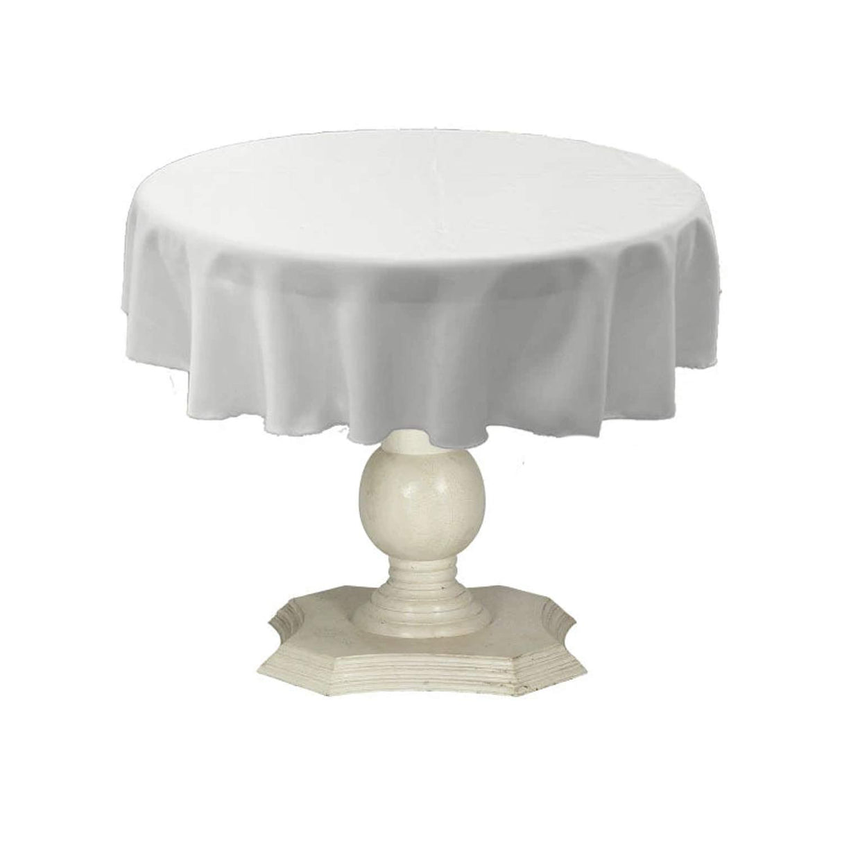 Tablecloth Dull Bridal Satin Fabric - Solid Color, 45" Round (1 Piece)
