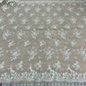 Beaded Corded Floral Lace Fabric 52" Scalloped Edges