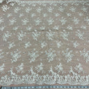 Beaded Corded Floral Lace Fabric