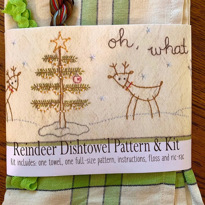 Embroidery Dishtowel Pattern and Floss Kit