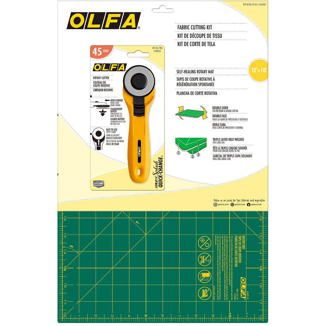Fabric Cutting Kit Yellow Olfa