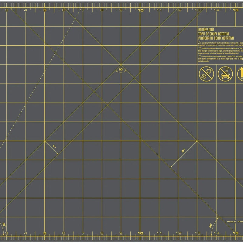 Rotary Cutting Mat 12in x 18in Gray