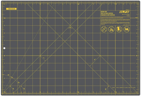 Rotary Cutting Mat 12in x 18in Gray