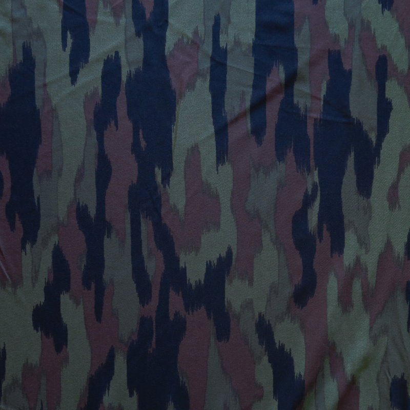Swim Knit Poly Spandex Vertical Camo
