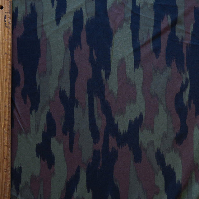 Swim Knit Poly Spandex Vertical Camo