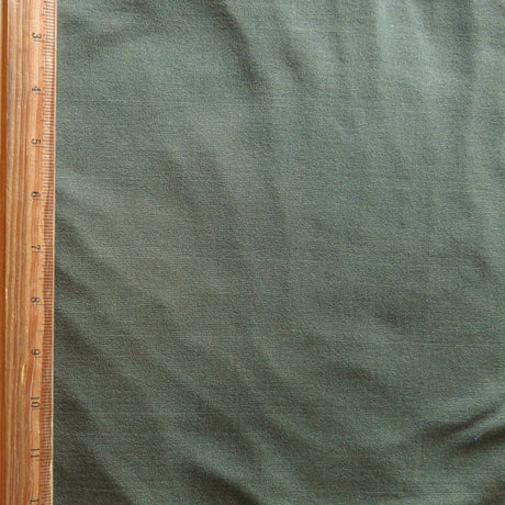 Brushed Back Jersey Knit Fabric Olive Green Striped Poly Spandex