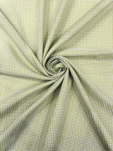 Gingham 1/8 Squares Polyester Poplin Fabric - Checkered Gingham, 60" Width (1 Yard)