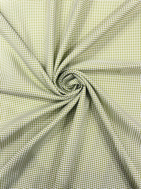 Gingham 1/8 Squares Polyester Poplin Fabric - Checkered Gingham, 60" Width (1 Yard)