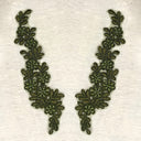 Beaded Corded Floral Lace Applique
