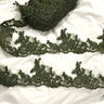 Beaded Corded Lace Trim on Polyester Net Mesh