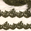 Embroidered Floral Beaded Lace Trim