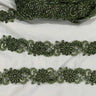 Beaded Corded Lace Trim on Polyester Mesh