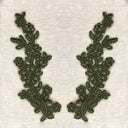 Beaded Corded Floral Lace Applique 100% Polyester Net Mesh