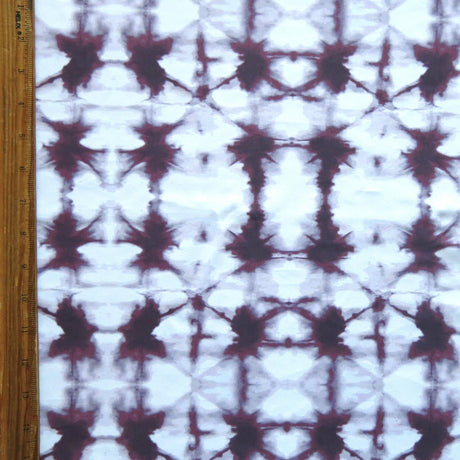 Athletic Poly Spandex Jersey Knit Deep Pomegranate Tie Dye