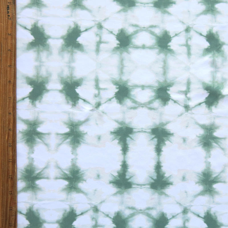 Athletic Jersey Knit Olympus Fern Green Tie Dye Poly Spandex Fabric