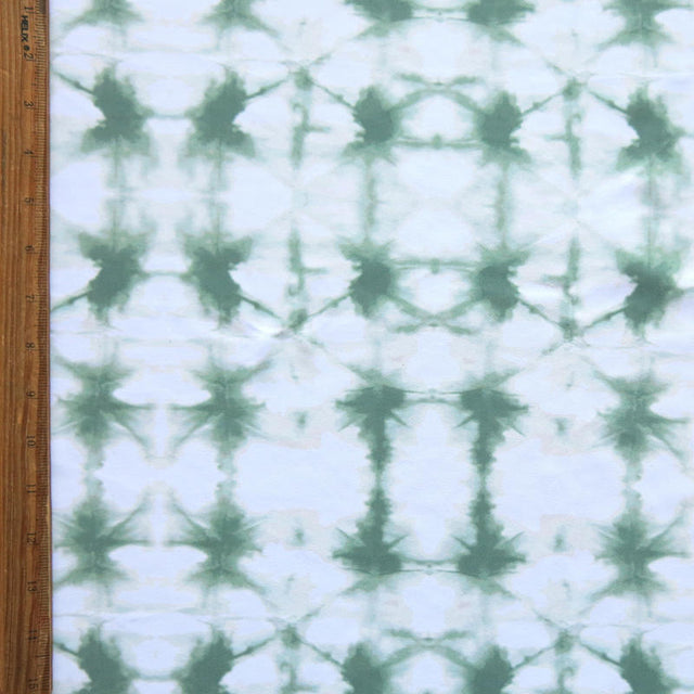 Athletic Jersey Knit Olympus Fern Green Tie Dye Poly Spandex Fabric