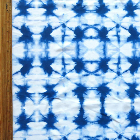Athletic Jersey Knit Poly Spandex Olympus Indigo Blue Tie Dye