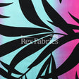 Ombre Paradise Nylon Spandex Fabric - Pink/Blue Ombre Leaf Print, 58/60" Width (1 Yard)
