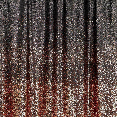 Ombre Stretch Mesh Sequin Polyester Fabric - Blue/Silver, 46" Width (1 Yard)