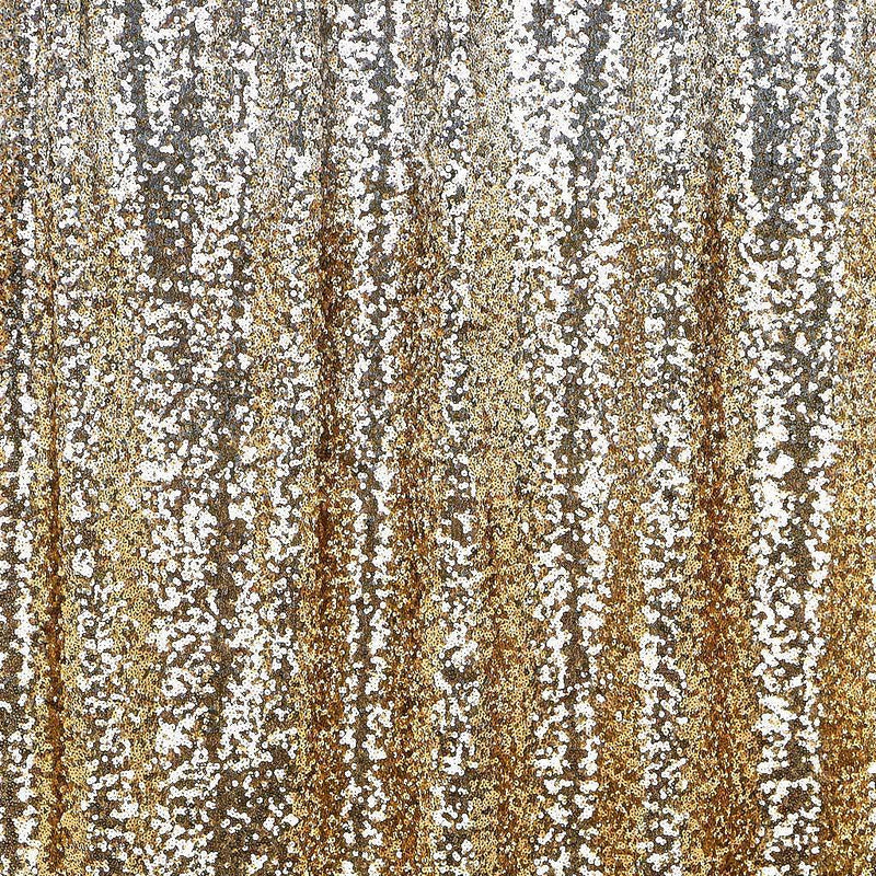 Ombre Stretch Mesh Sequin Polyester Fabric - Blue/Silver, 46" Width (1 Yard)