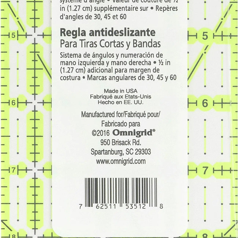 Acrylic Quilting Ruler 3.5in x 12.5in Clear