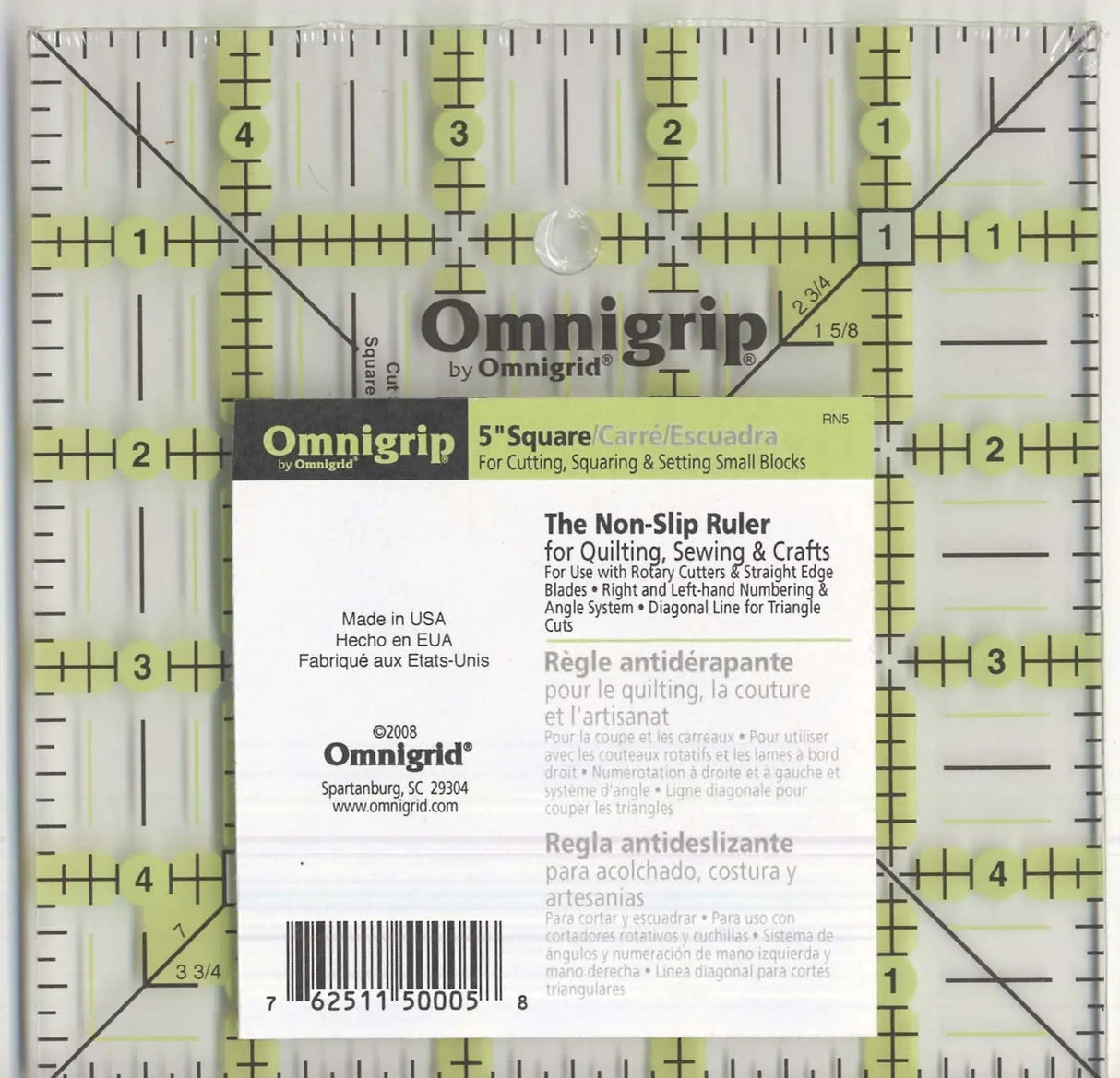Quilting Ruler Acrylic 5in Square