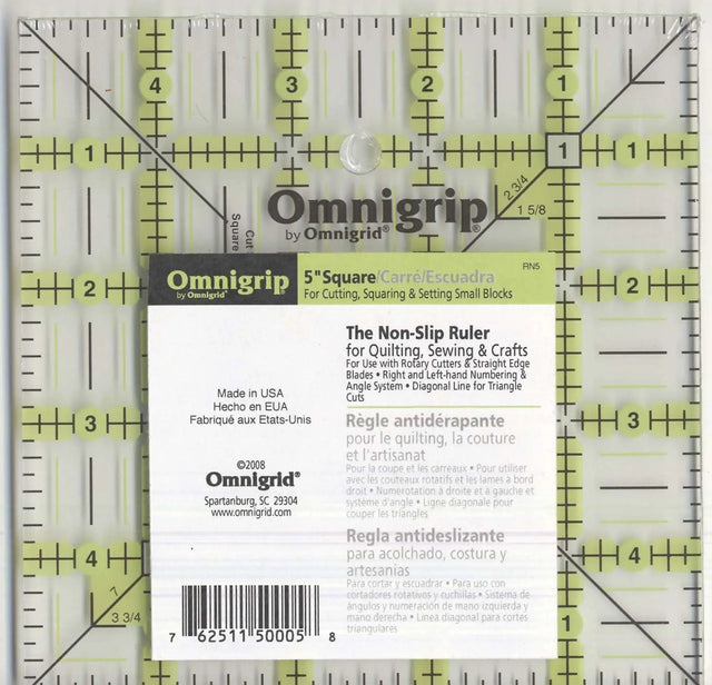 Quilting Ruler Acrylic 5in Square