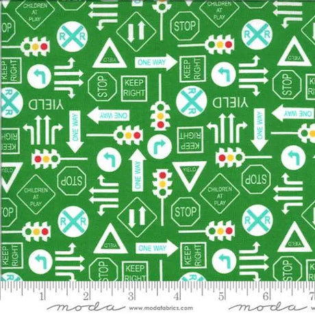 Cotton Fabric On The Go Green Light 44"/45"