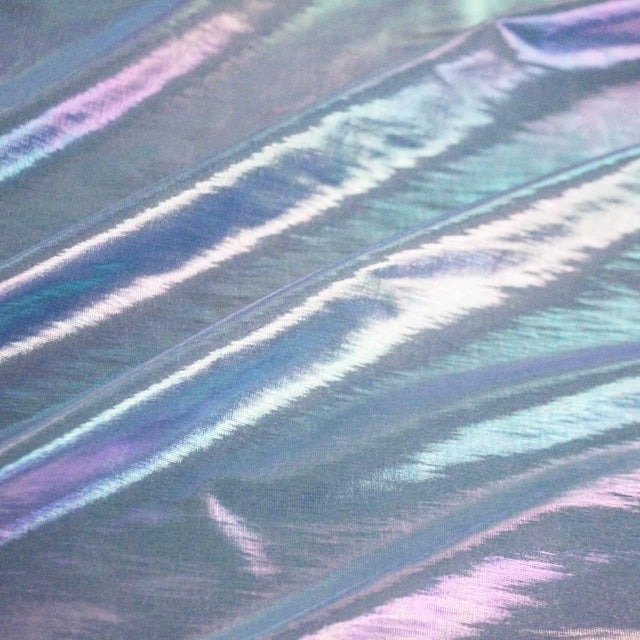 Foiled Spandex Opal Rainbow Fabric