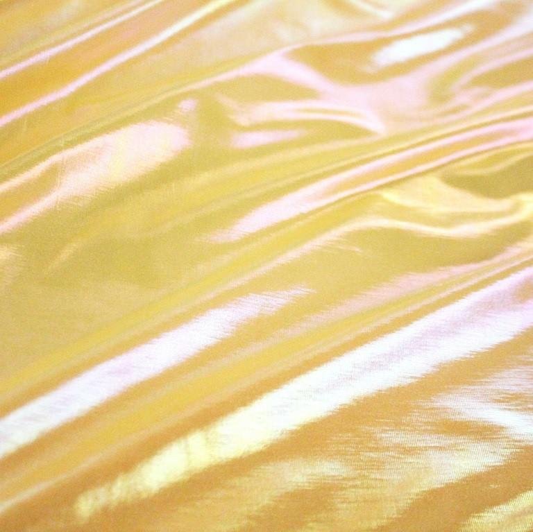 Foiled Spandex Opal Rainbow Fabric