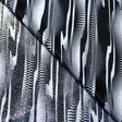 Optic Wave Polyester Spandex Fabric - Black/White Marble, 58/60" Width (1 Yard)