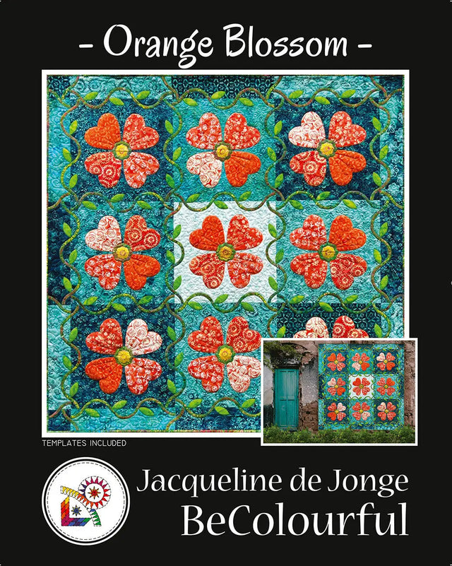 Orange Blossom Printed Paper Pattern Wall Hanging