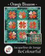 Orange Blossom Printed Paper Pattern Wall Hanging