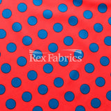 E-Z Dots Matte Nylon Spandex Fabric - Multicolor Polka Dots, 58/60" Width (1 Yard)