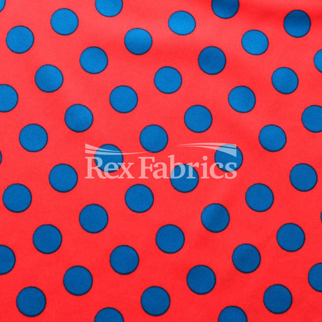 E-Z Dots Matte Nylon Spandex Fabric - Multicolor Polka Dots, 58/60" Width (1 Yard)