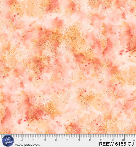 Cotton Wideback Fabric Orange Coral Underwater Reef 108"