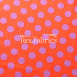 E-Z Dots Matte Nylon Spandex Fabric - Multicolor Polka Dots, 58/60" Width (1 Yard)
