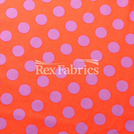 E-Z Dots Matte Nylon Spandex Fabric - Multicolor Polka Dots, 58/60" Width (1 Yard)