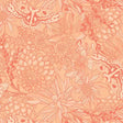 Cotton Floral Butterflies Fabric Light Salmon 44/45"