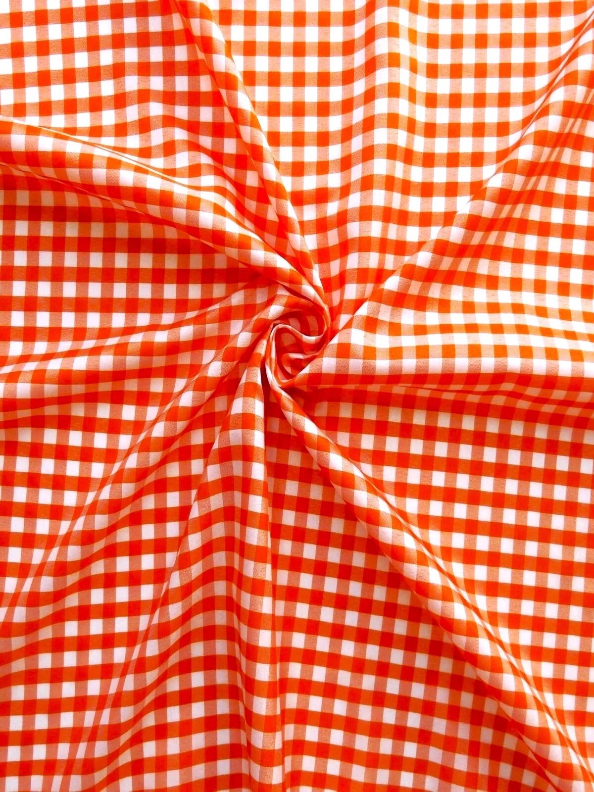 Gingham 1/4" Checkered Poly Cotton Fabric - Checkered Pattern, 57/58" Width (1 Yard)