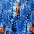 Swim Knit Poly Spandex Orange Blue Gator Print