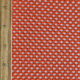 Orange Diamond Poly Spandex Mesh Fabric