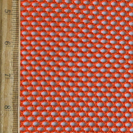 Orange Diamond Poly Spandex Mesh Fabric