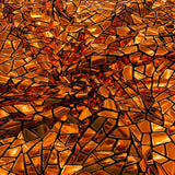 Stretch Velvet Metallic Foil Fabric